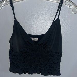 Cute Black Crop Tank Top